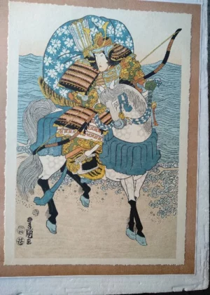 XILOGRAFÍAS DEL PINTOR JAPONES TOYOKUNI, retratos y escenas del teatro clasico japones,12 estampas xilografiadas