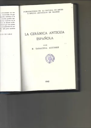 6 folletos de oficios TARACENA, ceramica antigua española, ESTEVE, grabado en madera, BAROJA, el arte del encaje, NIÑO MAS, antiguos tejidos artisticos españoles, LOPEZ la encuadernación en España, IÑIGUEZ la carpinteria