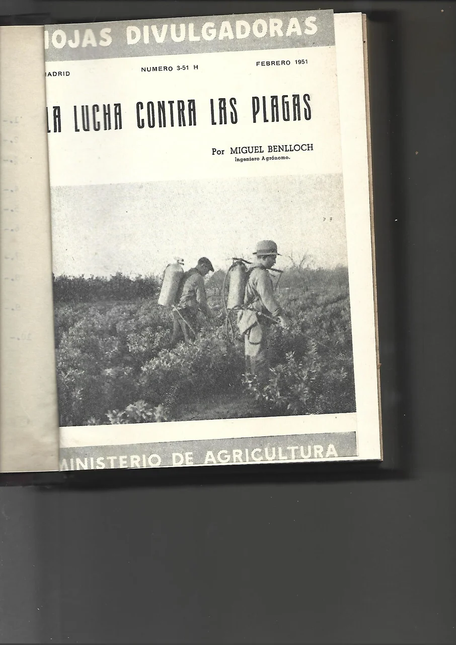 8 folletos de plagas. BENLLOCH la lucha contra las plagas 8 pag- lucha contra las plagas en invierno 12 pags,