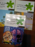 3 libros libros juveniles en CATALA ed Camaleó, la xiqueta desert , l´extranya desaparició dels formatges quadrats, la somnimaquina profesor Poppoff