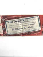 EL CABALLERO DEL MISISIPI con TYRONE POWER cine Coliseum, 1954 Murcia, 7x 26 cm doblada
