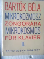 partitura original BARTOK BELA,, MIKROKOZMOSZ ZONGORARA III, Budapest