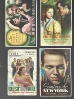 lote 4 carteleras, programas de mano, CINE POMPEYA BENETUSER diferentes años 1945 y 1946