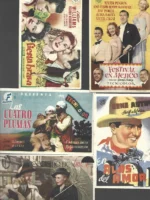 lote 5 carteleras, programas de mano, CINE CULTURAL MISLATA diferentes, años 1944, 1945 y 1946