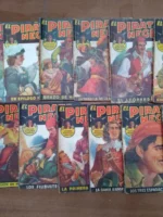lote 14 novelas EL PIRATA NEGRO de ARNALDO VISCONTO, nº 1 a 8 y 11 a 15 algunas tocadas y con faltas en el lomo