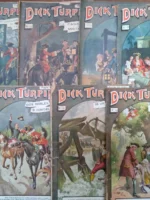 lote 7 novelas DICK TURPIN, nº 4, 15, 19, 20, 32, 43, 44 algo tocadas