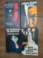 LOTE 4 novelas serie negra policial nº 33 un conflicto de intereses 12 , 114 las princesas de Acapulco3 188 PEDROLO juego sucio2 291 LEBLANC la mujer de las dos sonrisas 8 ,,un poco deslucidos los lomos