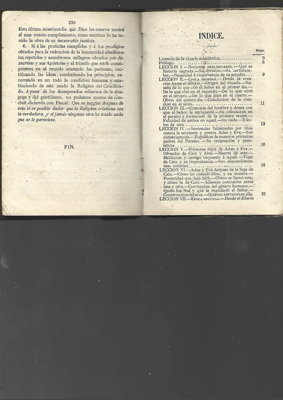LECCIONES DE HISTORIA SAGRADA o compendio historico del antiguo y nuevo testamento