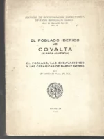 el poblado iberico Covalta I las excavaciones, separata arqueologia
