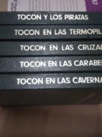 lote 5 libros TOCON, y los piratas, en las Termopilas, en las cruzadas, en las carabelas, en las cavernas, buen estado ,