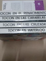 lote 4 libros TOCON, en Waterloo, , en el Renacimiento, en las cruzadas, en las carabelas , con sobrecubiertas, buen estado