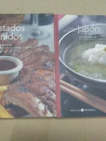 lote 2 libros cocinas del mundo: ESTADOS UNIDOS, JAPON, biblioteca Metropoli ,buen estado