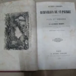 BERNARDIN DE ST PIERRE, Paul et Virginie, Paris 1866, lomo piel puntas gastadas