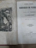BERNARDIN DE ST PIERRE, Paul et Virginie, Paris 1866, lomo piel puntas gastadas