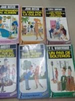 lote 6 libros de humor EL MONIGOTE DE PAPEL ,BUTLER, fastidiando al alimon, el tiro por la culata, CAMPANILE, ANSTEY, CLARASO, WODEHOUSE regular estado usados