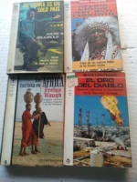 lote 4 libros viajes : LA TIERRA ES UN SOLO PAIS, DIARIO PIEL ROJA, UN TURISTA EN AFRICA, EL ORO DEL DIABLO (petroleo)