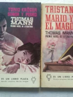 lote 2 libros THOMAS MANN, Tonio Kroger, Tristan Mario y el mago