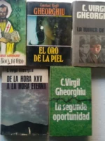 lote 5 libros VIRGIL GHEORGHIU, san Juan Boca de oro, el oro de la piel, la tunica de piel, de la hora XXV a la hora eterna, la segunda oprtunidad, buen estado