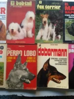 lote 8 libros razas de perros, LOS SETTER, EL BOBTAIL, EL FOX TERRIER ,EL MASTIN NAPOLITANO, EL PERRO MESTIZO, EL PERRO LOBO, EL DOBERMAN, EL PASTOR BELGA , buen estado