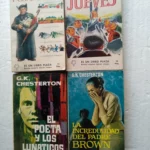 lote 4 libros CHERTESTON, el candor del padre Brown , el hombre que fue jueves, el poeta y los lunaticos, la incredulidad del padre Brown , buen estado,