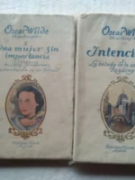 lote 2 libros OSCAR WILDE, una mujer sin importancia, intenciones y la balada de la carcel de Reading, Biblioteca Nueva