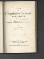 etude sur organisation rationnelle des usines , muy buen estado