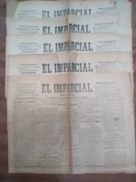 lote 5 periodicos EL IMPARCIAL octubre 1896