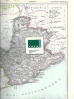 mapa provincia BARCELONA , 23x32 cm y al dorso mapa geologico