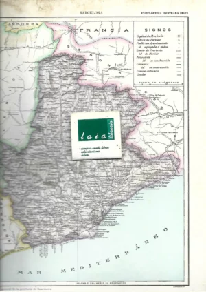 mapa provincia BARCELONA , 23x32 cm y al dorso mapa geologico