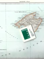 mapa provincia BALEARES, 23x32 cm y al dorso otro geologico