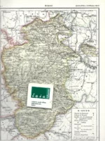 mapa provincia BURGOS 23x32 cm prox 1910 y al dorso mapa geologico