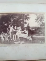FOTO J.LAURENT MADRID, (aunque no lo pone) 33x 46 cm,, ALBANO 701 la toilette de Venus (au Musee del Prado) pegada en carton