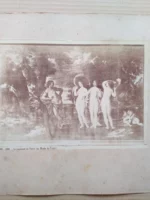 FOTO J.LAURENT MADRID, (aunque no lo pone) 33x 46 cm,, ALBANO 108,, le jugement de Paris (au Musee del Prado) pegada en carton