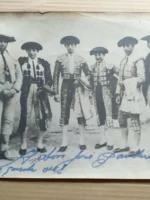 fotografia original MANOLETE y su cuadrilla , no tiene fecha, fotografo de Madrid 30x 40 cm