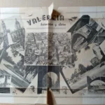 VALENCIA HERMOSA Y CLARA está doblado, ha sido usado como forro de un libro