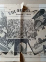 VALENCIA HERMOSA Y CLARA está doblado, ha sido usado como forro de un libro