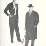 lamina LA MODA ELEGANTE caballero A. AUBELLE BARCELONA 1953 31x19 cm doblado por la mitad