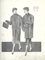 lamina LA MODA ELEGANTE señora A. AUBELLE BARCELONA 1955-56 31x19 cm doblado por la mitad