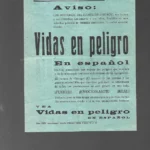 CARTEL CINE LIRICO VALENCIA guerra civil comite U.G.T. C.N.T. 22x15 cm doblado por la mitad