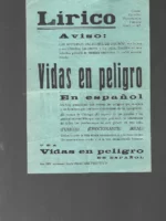 CARTEL CINE LIRICO VALENCIA guerra civil comite U.G.T. C.N.T. 22x15 cm doblado por la mitad