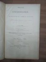 traite de stereotomie comprenant les applications de la geometrie descriptive ATLAS con 76 planchas dibujos ,TOMO II,