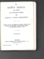 LA SANTA BIBLIA versión CIPRIANO DE VALERA Antiguo y Nuevo Testamento