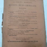 LA REVISTA MODERNA revista iberoamericana 15 febrero 1891, foto indice las hojas sueltas, no tiene lomo CONCEPCION ARENAL, J.ZORRILLA, R.MERCHAN, R.ALTAMIRA, E.CASTELAR