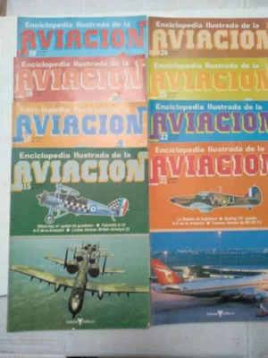 8 fasciculos ENCICLOPEDIA ILUSTRADA DE LA AVIACIÓN nº 15,16,18,19,21,22,23,24