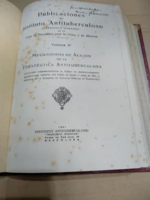 INSTITUT ANTITUBERCULOS CAIXA DE PENSIONS 1933 memorias y trabajos