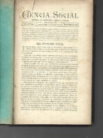CIENCIA SOCIAL revista de sociologia (ANSELMO LORENZO, R.MELLA, D.LEMCE, P.KROPOTKINE ...)AÑO I Nº 1 a AÑO II nº 8