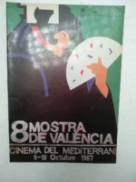8 mostra de Valencia CINEMA MEDITERRANI , 1987,folio