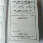 JOURNAL DES CONNAISSANCES UTILES, octubre 1831 a decembre 1832, janvier a decembre 1833