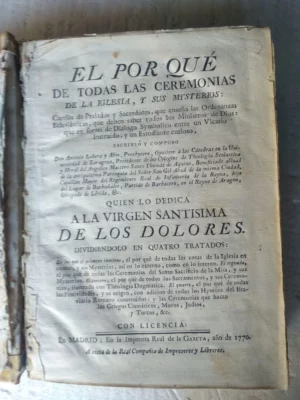 EL POR QUE DE TODAS LAS CEREMONIAS DE LA IGLESIA Y SUS MYSTERIOS