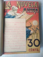 LA NOVELA DE AHORA tomo con 9 obras (foto de la lista) CONAN DOYLE, el misterio de Lord Avon, 78 pags, E.SALGARI las panteras de Argel,92 pags E.SALGARI el filtro de los califas 82 pags, PEDRO MAEL, las que saben amar, 65 pags,